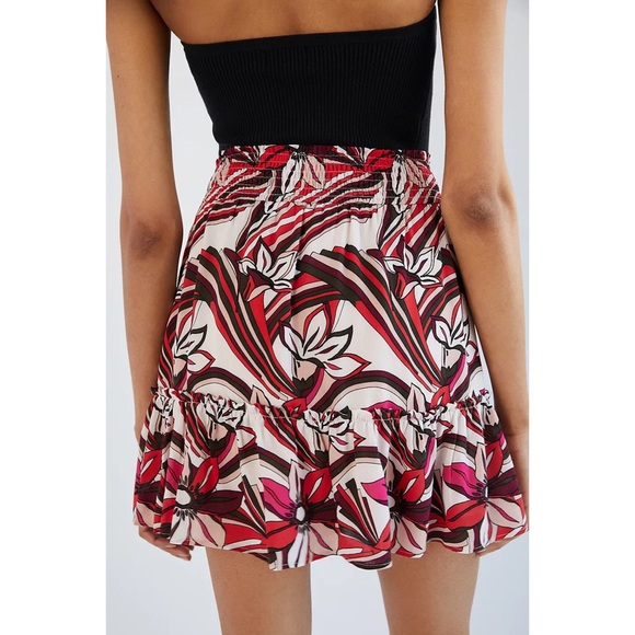 Anthropologie Floral Mini Skirt - Picture 2 of 3